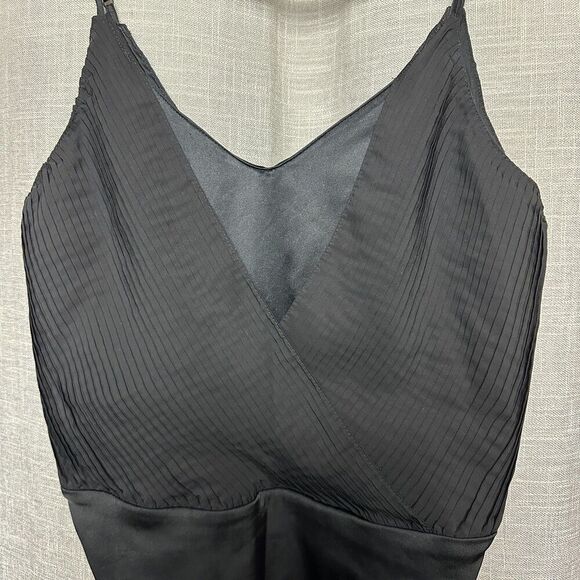 2/$30 Zara Sleeveless Bodysuit Small Tuxedo Style Black Tie Party Wedding Classy - Picture 2 of 12